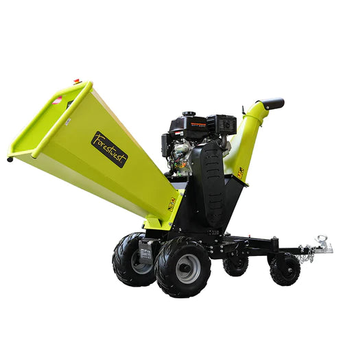 Petrol wood store chipper