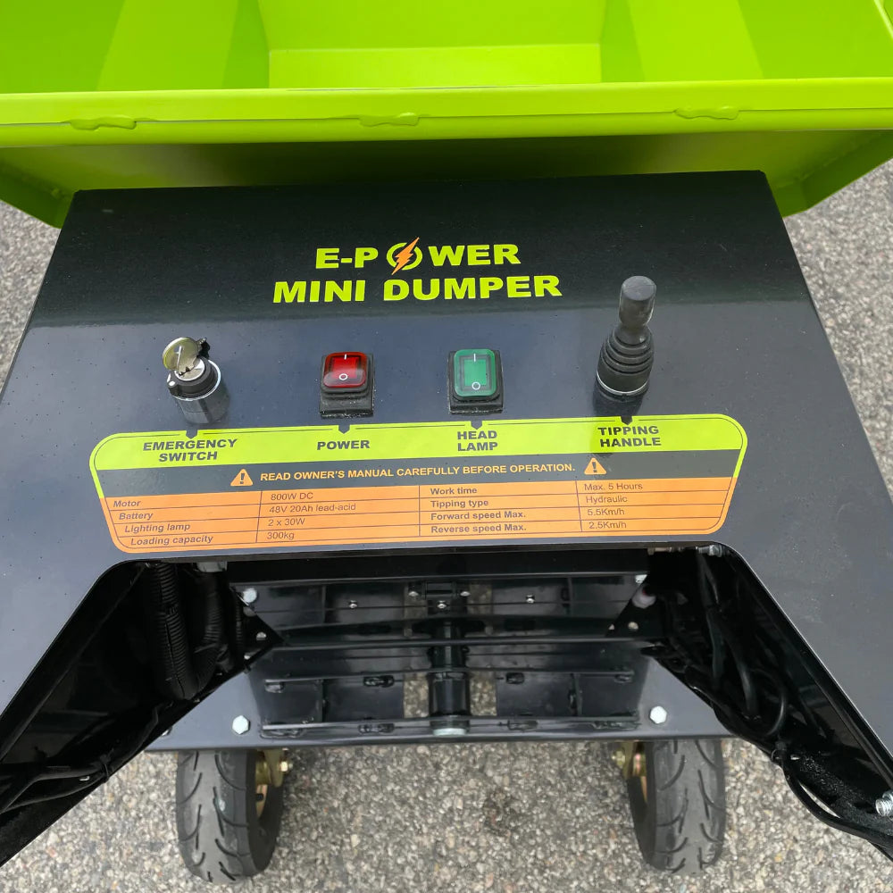 Forestwest 300KG Battery Powered Wheelbarrow, Mini Dumper Automatic Tip BM11100